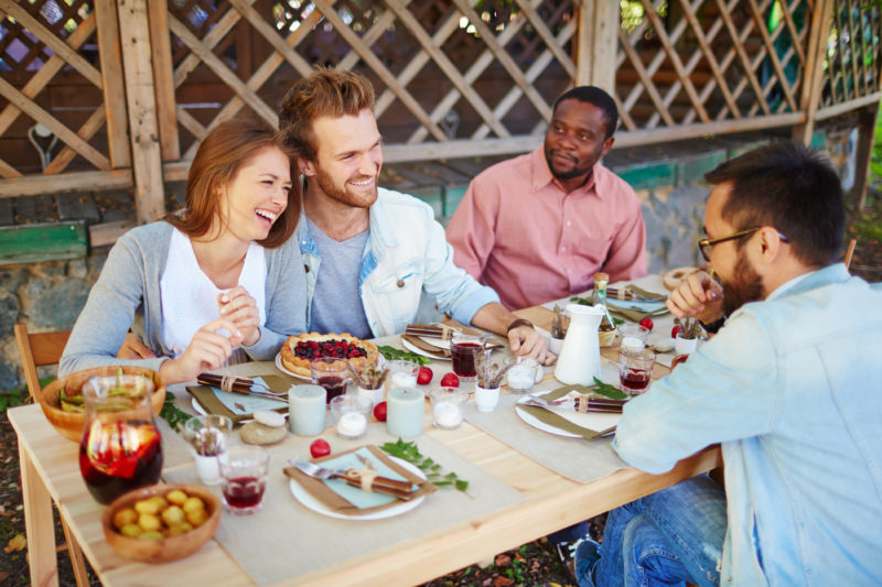 friends eating together