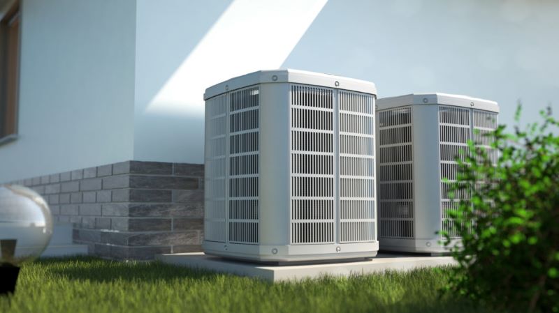 Heat Pumps Outside House